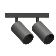 GRAFFIT Трековый светильник TWIN-SPOT LED 2*10W 48В 3000K 50° графитовый