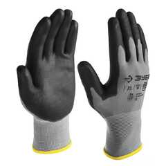 Перчатки ЗУБР с полиуретановым покрытием размер S