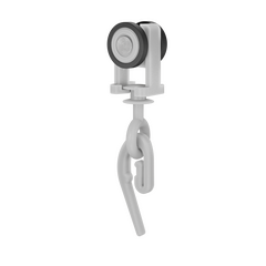 Бегунок-ролик для гардины Р70, крючок-улитка цвет белый 50шт/уп