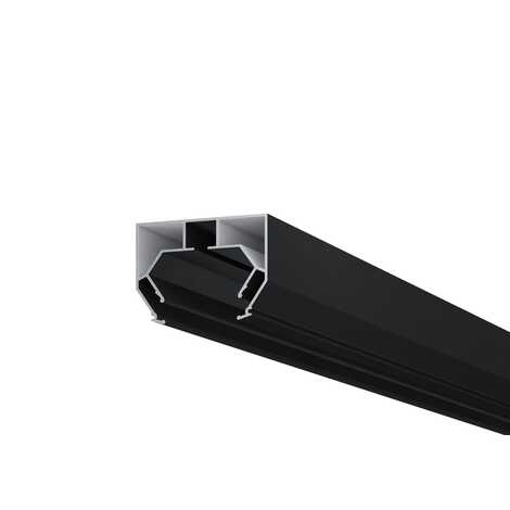 Профиль Алформ АМ 1 Гардина однорядная (Черный) (2,0 м)