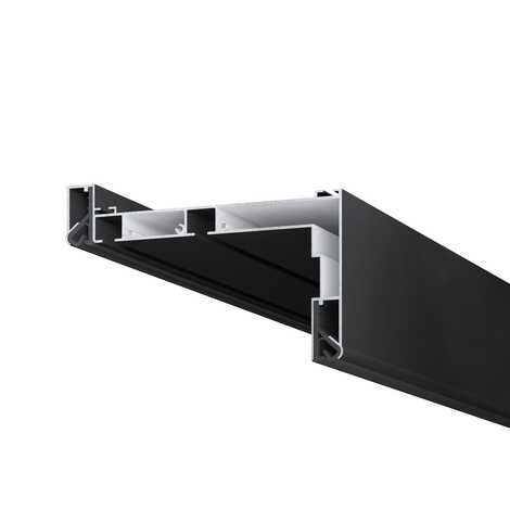 Профиль Алформ М 6 Гардина двухрядная для ткани черный (2,0 м)