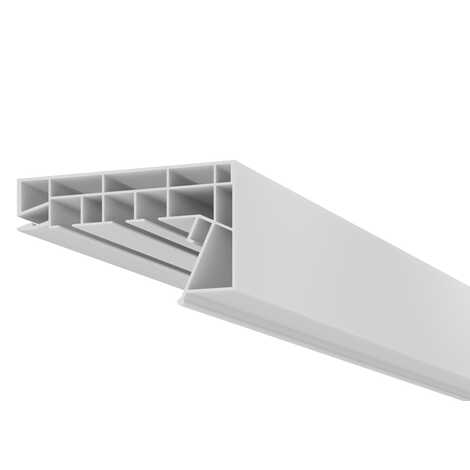 Профиль Алформ ПК 5 ПВХ Гардина трехрядная (Белый) (3,2 м)