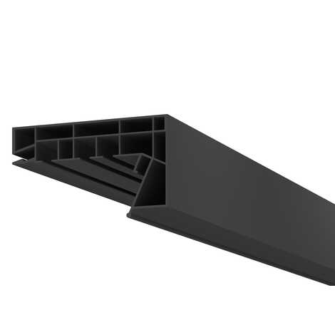 Профиль Алформ ПК 5 ПВХ Гардина трехрядная (Черный) (3,2 м)