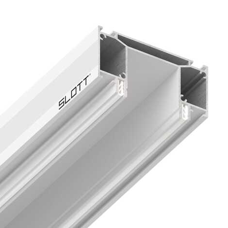 Профиль SLOTT INTRUDER для трехфазного трека с видимым фиксатором белый 2,0 м