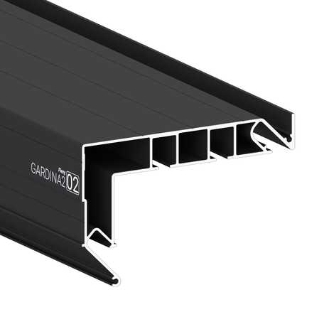 Профиль Flexy GARDINA2 02 с боковой заправкой черный 3,2 м