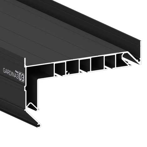 Профиль Flexy GARDINA3 03 с боковой заправкой черный 3,2 м