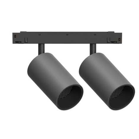 GRAFFIT Трековый светильник TWIN-SPOT LED 2*10W 48В 4000K 50° графитовый