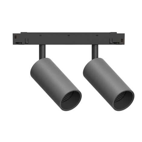 GRAFFIT Трековый светильник TWIN-SPOT LED 2*6W 48В 4000K 50° графитовый