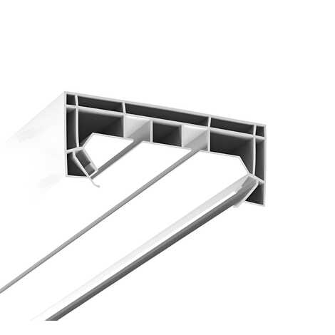 Профиль ПВХ Гардина П (Аналог ПК14) Белый 2,5м