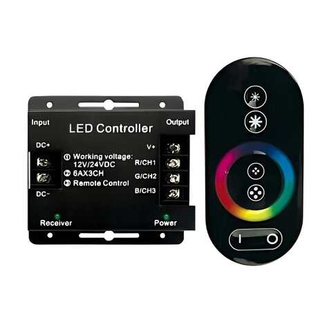 RGB контроллерTouch 12-24В 24А  144-288Вт