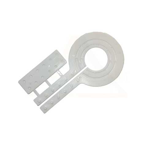 Обвод для труб с фикс  планкой универсальный 28/32/45 Белый