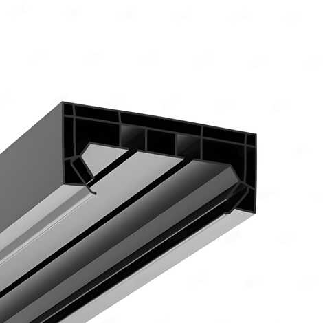 Профиль ПВХ Гардина П (Аналог ПК14) Черный 2,5м