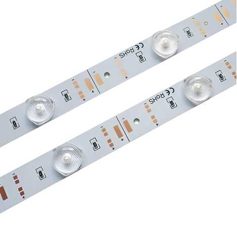 Светодиодная линейка с линзами 2835 12 led 12Вт 12v 6500K 95 см