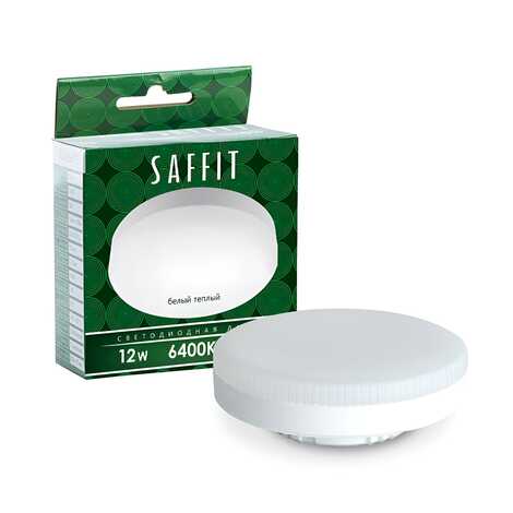 Лампа cветодиодная, (12W) GX53 6400K, SAFFIT SBGX5312