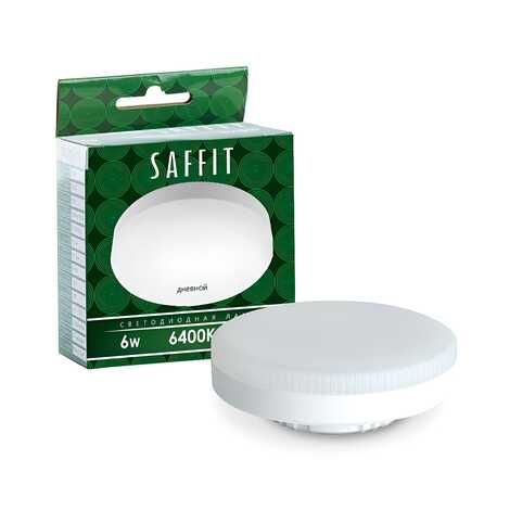 Лампа cветодиодная, (6W) GX53 6400K, SAFFIT SBGX5306