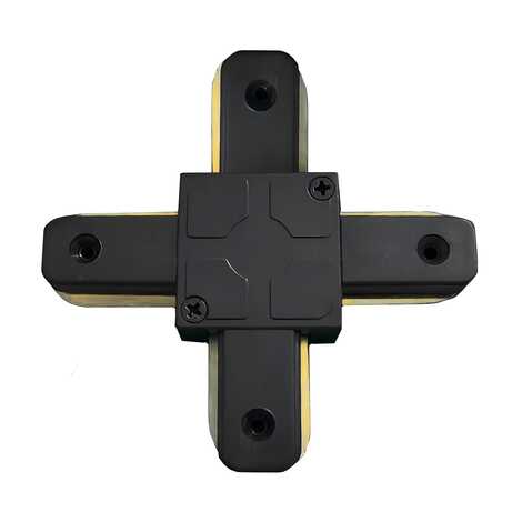 Коннектор крестообразный для шинопровода, черный