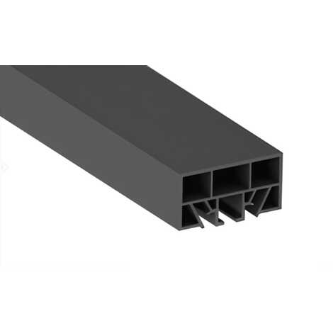 Профиль ПВХ Гардина Однорядная (Аналог АМ1) Черный 2.5м