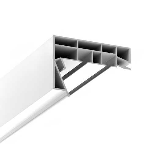 Профиль ПК 15 ПВХ белый (2-х рядная Гардина) 4 м